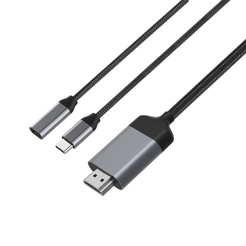 Type C 3.1 to HDMI converter cable with 100W PD charging