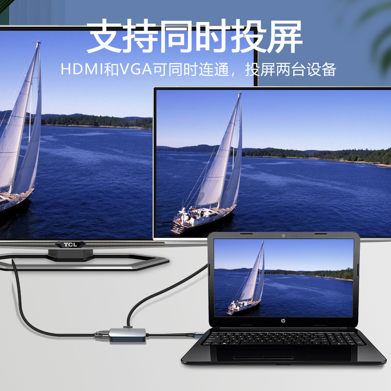 USB A to HDMI + VGA adapter